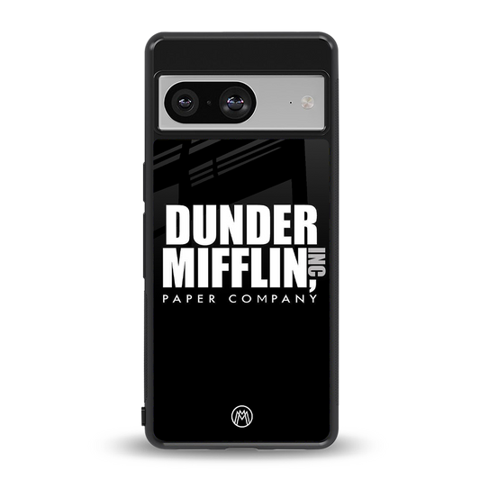 dunder mifflin back phone cover | glass case for Google Pixel 8