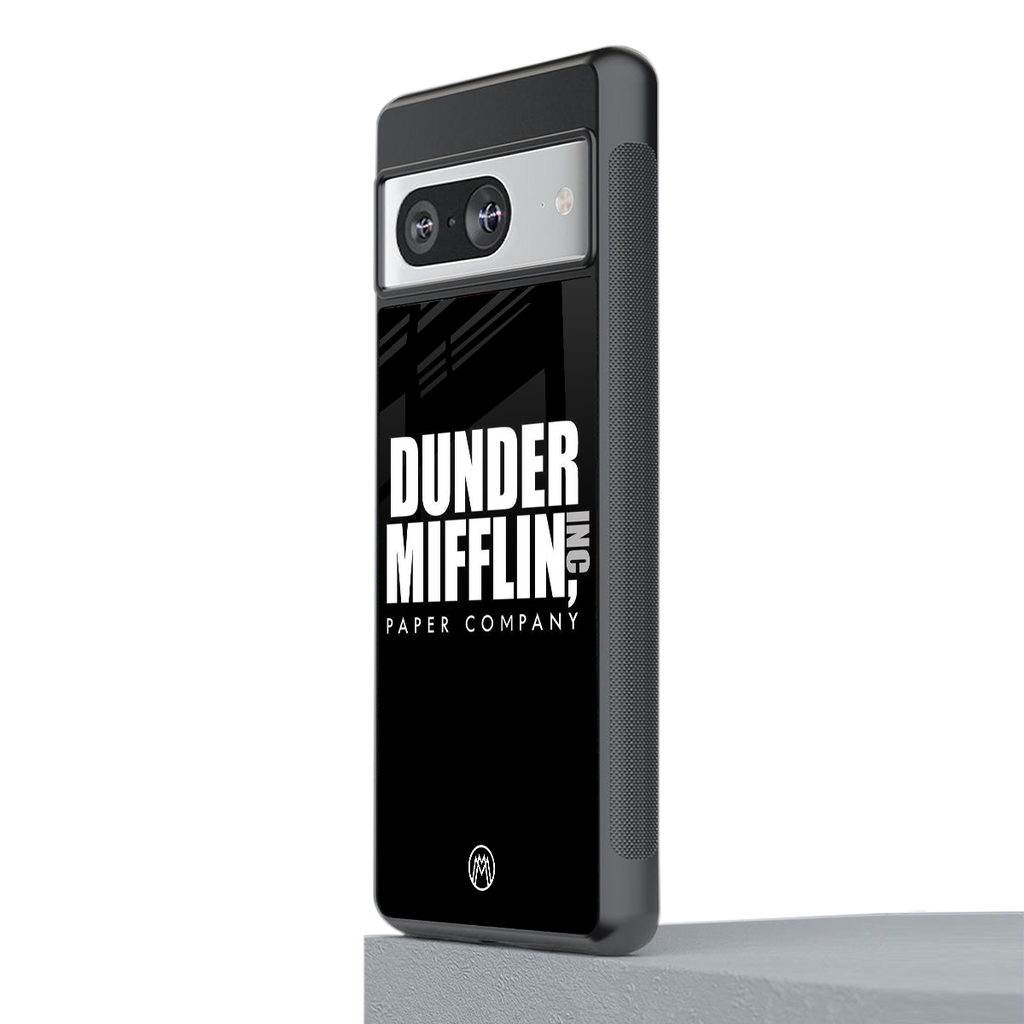 dunder mifflin back phone cover | glass case for Google Pixel 8