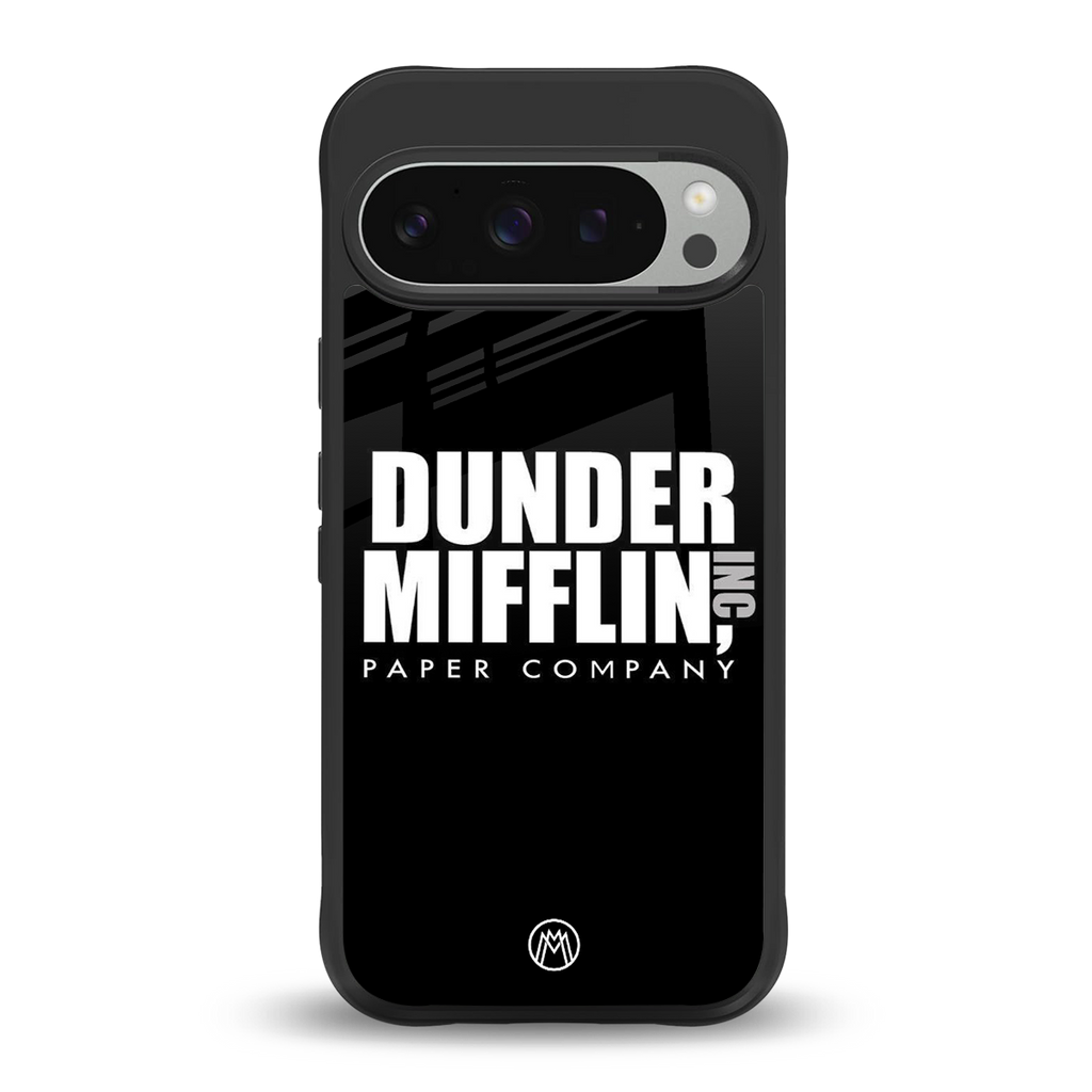 dunder mifflin back phone cover | glass case for google pixel 9 pro
