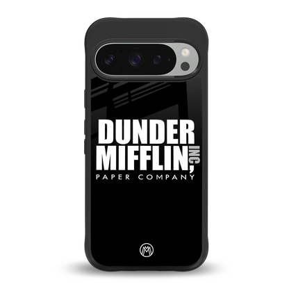 dunder mifflin back phone cover | glass case for google pixel 9 pro