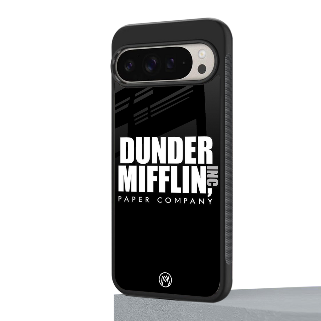 dunder mifflin back phone cover | glass case for google pixel 9 pro
