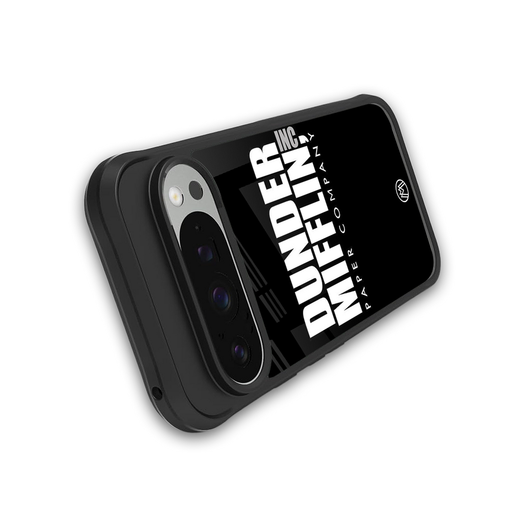 dunder mifflin back phone cover | glass case for google pixel 9 pro