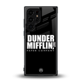 dunder mifflin back phone cover | glass case for samsung galaxy s24 ultra