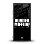 dunder mifflin back phone cover | glass case for samsung galaxy s24 ultra