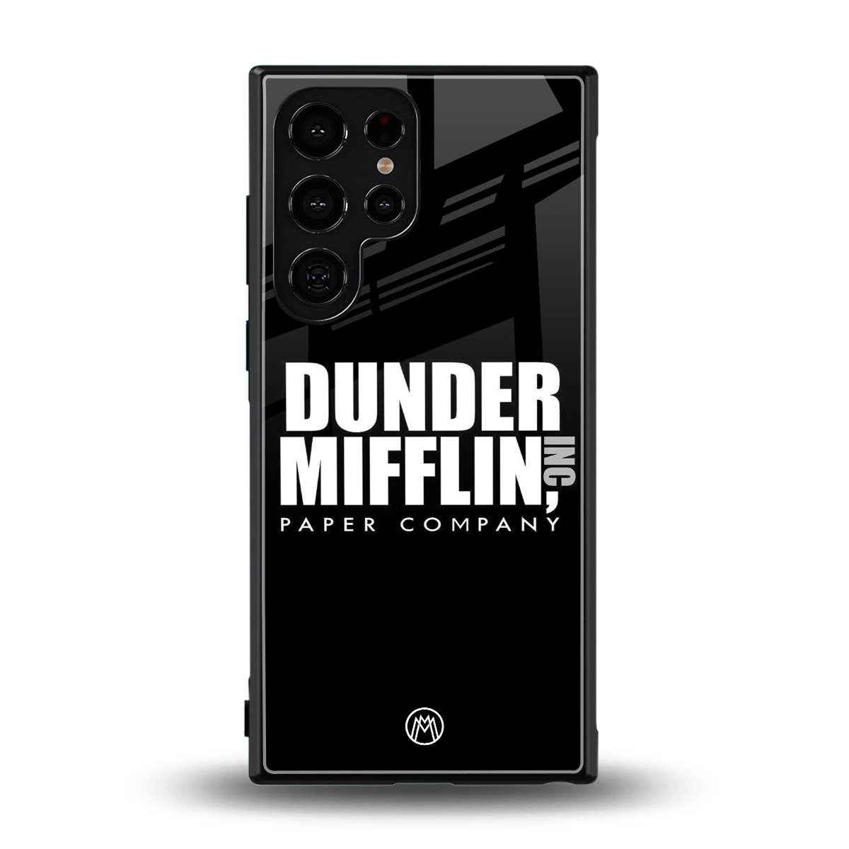 dunder mifflin back phone cover | glass case for samsung galaxy s24 ultra