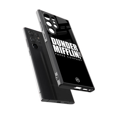 dunder mifflin back phone cover | glass case for samsung galaxy s23 ultra