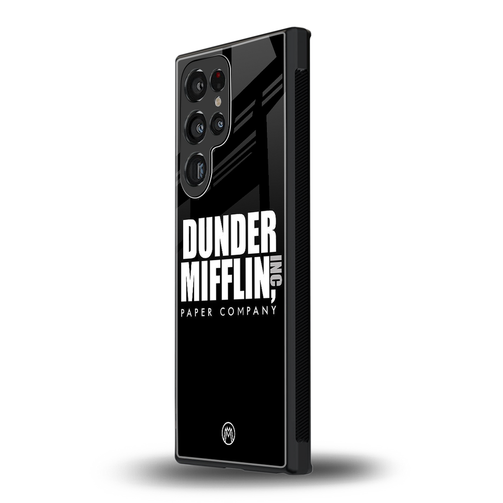 dunder mifflin back phone cover | glass case for samsung galaxy s24 ultra