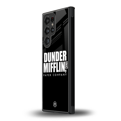 dunder mifflin back phone cover | glass case for samsung galaxy s24 ultra