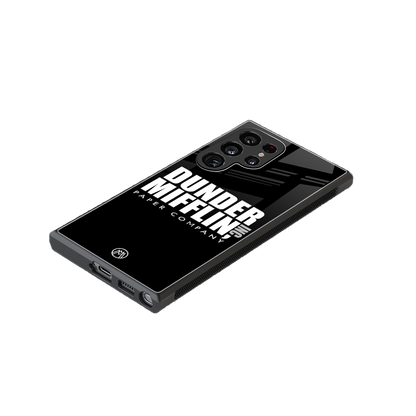 dunder mifflin back phone cover | glass case for samsung galaxy s24 ultra