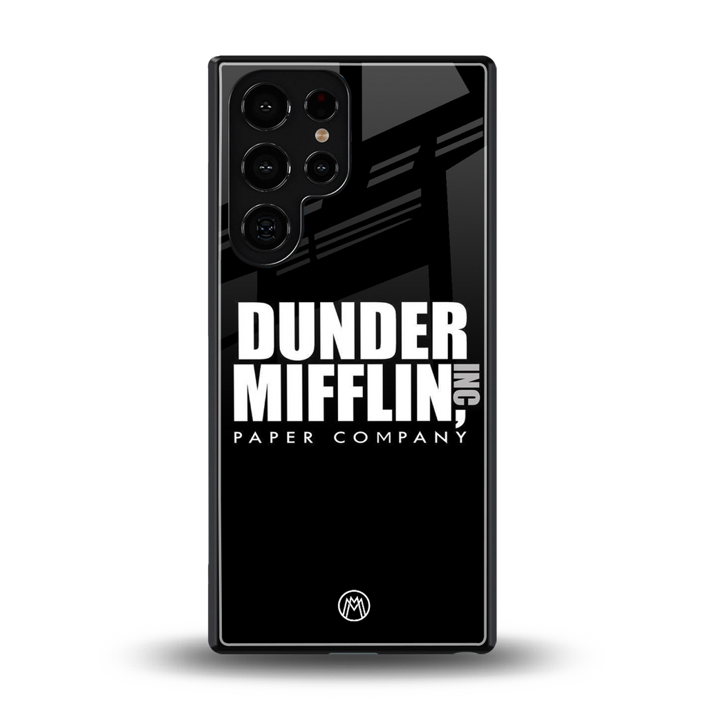 dunder mifflin back phone cover | glass case for samsung galaxy s25 ultra