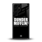 dunder mifflin back phone cover | glass case for samsung galaxy s25 ultra