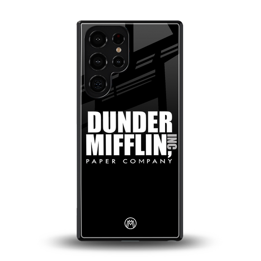 dunder mifflin back phone cover | glass case for samsung galaxy s25 ultra