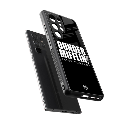 dunder mifflin back phone cover | glass case for samsung galaxy s25 ultra