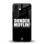 dunder mifflin back phone cover | glass case for samsung galaxy s24 plus