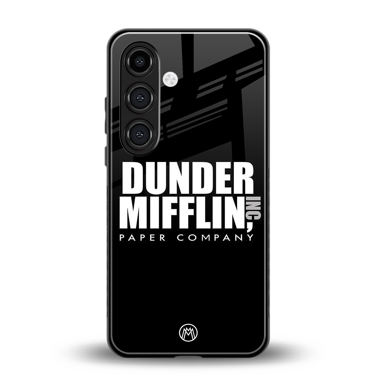 dunder mifflin back phone cover | glass case for samsung galaxy s24 plus