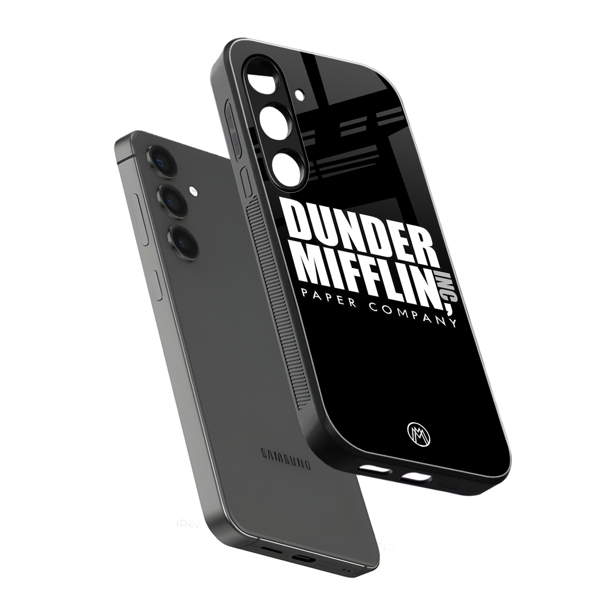 dunder mifflin back phone cover | glass case for samsung galaxy s24 plus