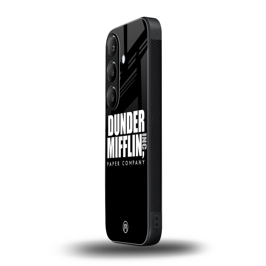 dunder mifflin back phone cover | glass case for samsung galaxy s24 fe