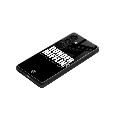 dunder mifflin back phone cover | glass case for samsung galaxy s24 plus