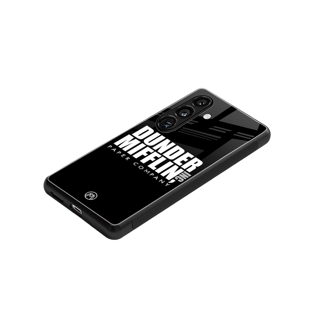 dunder mifflin back phone cover | glass case for samsung galaxy s23