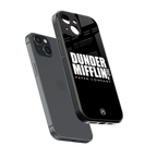 dunder mifflin back phone cover | glass case for iphone 15
