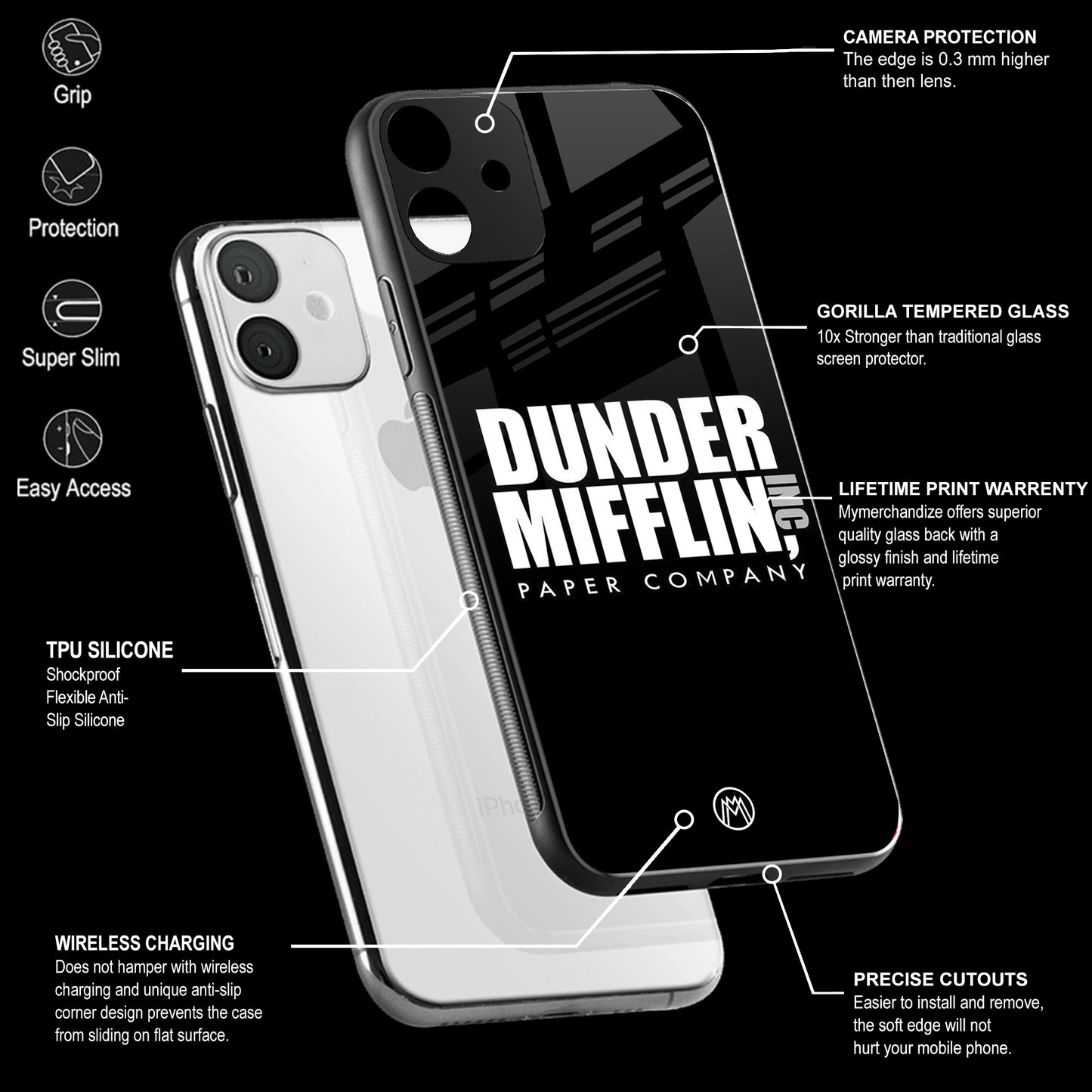 Dunder Mifflin Phone Cover | Glass Case