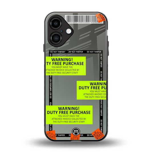 duty free purchase back phone cover | glass case for iphone 16 plus