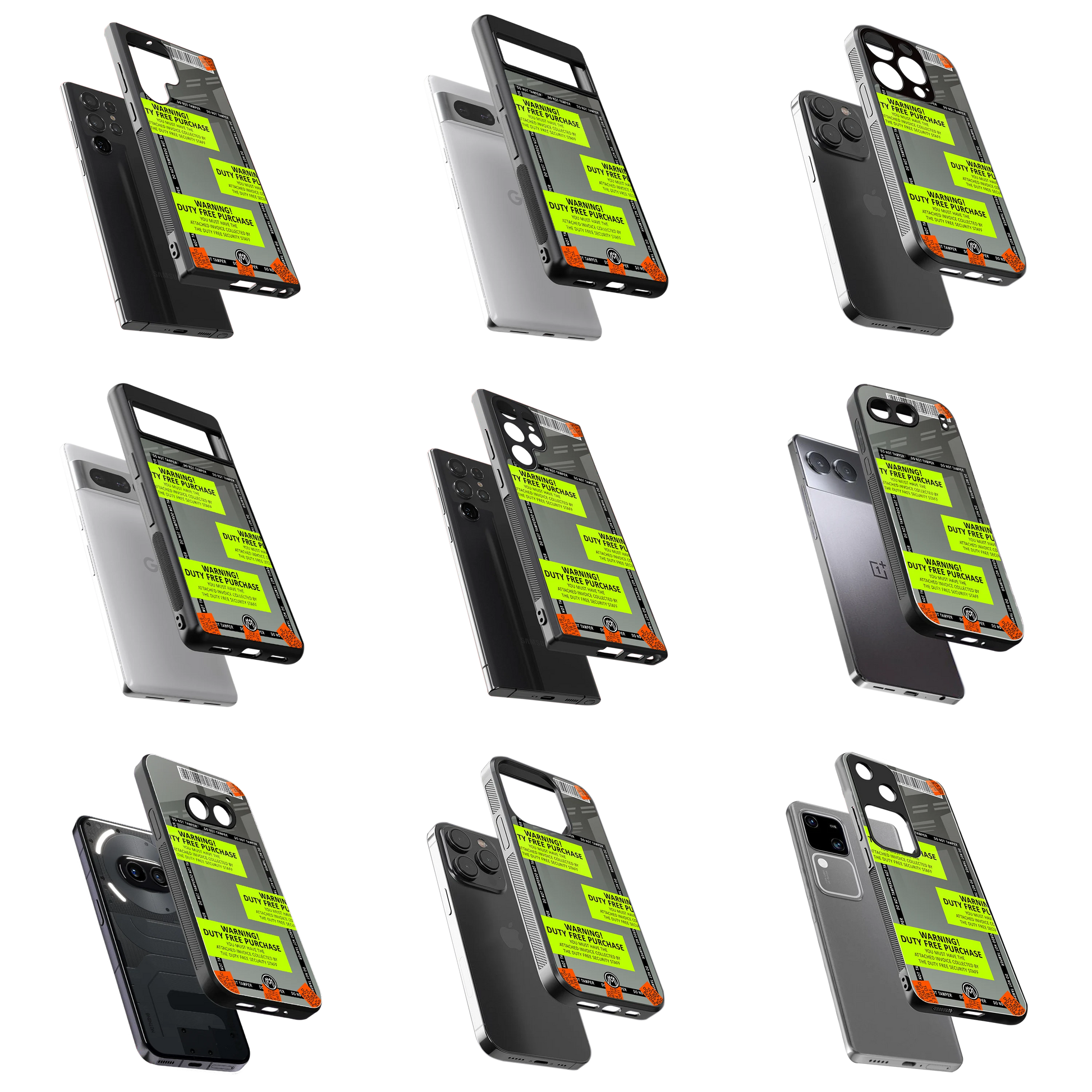 Durable Glass Back Mobile Case for iPhone, Samsung, OnePlus, Google Pixel, Redmi, Vivo, Oppo