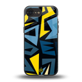 dynamic blue yellow pattern back phone cover | glass case for iphone 16e