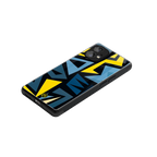 dynamic blue yellow pattern back phone cover | glass case for nothing phone 1