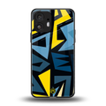 dynamic blue yellow pattern back phone cover | glass case for nothing phone 2