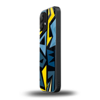dynamic blue yellow pattern back phone cover | glass case for nothing phone 2
