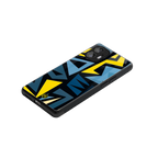 dynamic blue yellow pattern back phone cover | glass case for nothing phone 2