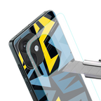 dynamic blue yellow pattern back phone cover | glass case for oneplus nord ce 3