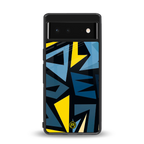 dynamic blue yellow pattern back phone cover | glass case for Google Pixel 6A