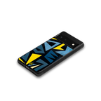 dynamic blue yellow pattern back phone cover | glass case for google pixel 6