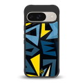 dynamic blue yellow pattern back phone cover | glass case for google pixel 9