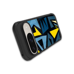 dynamic blue yellow pattern back phone cover | glass case for google pixel 9