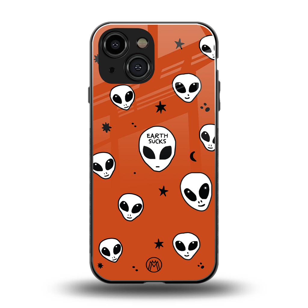 earth sucks back phone cover | glass case for iphone 13 mini