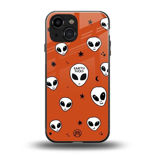 earth sucks back phone cover | glass case for iphone 13 mini
