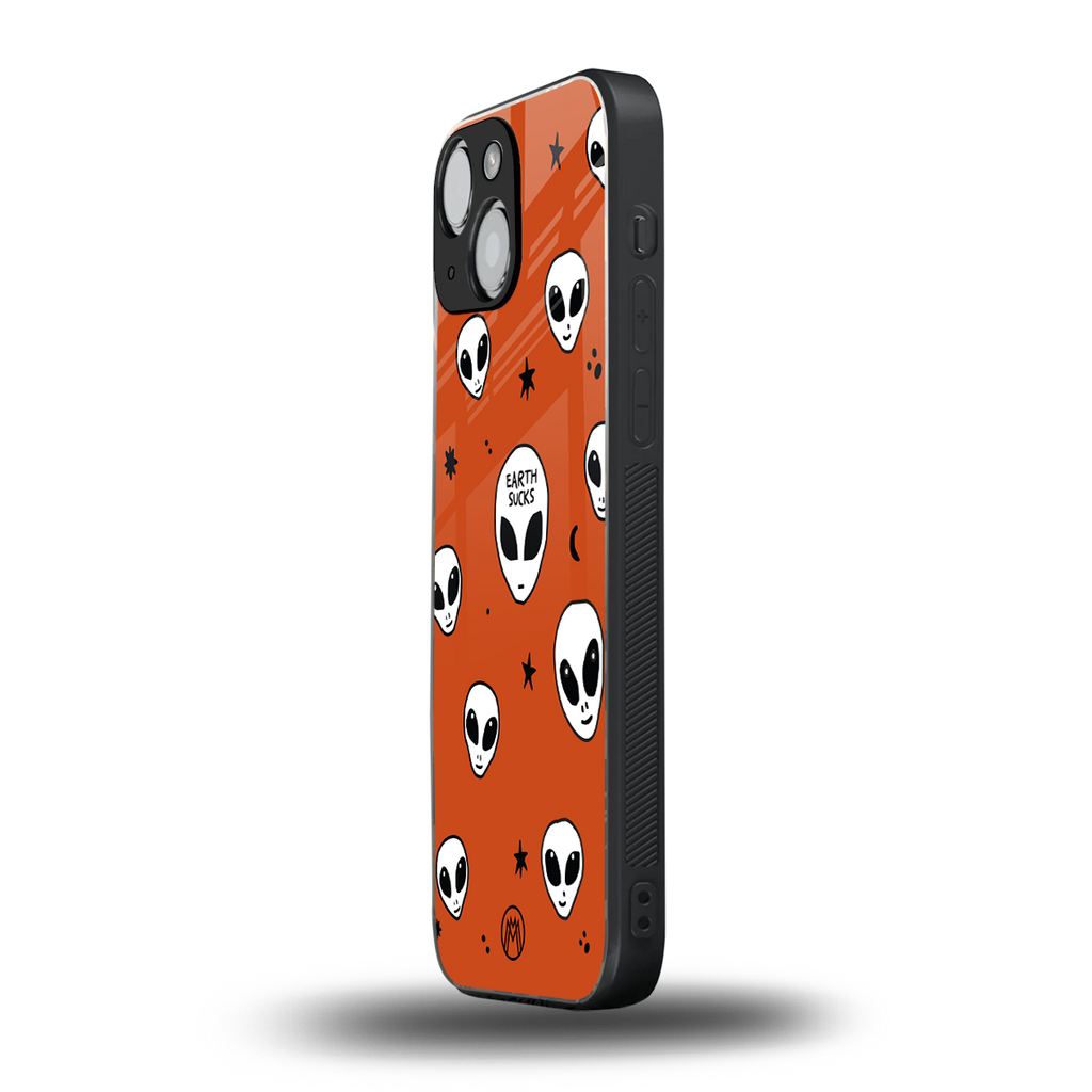 earth sucks back phone cover | glass case for iphone 13 mini
