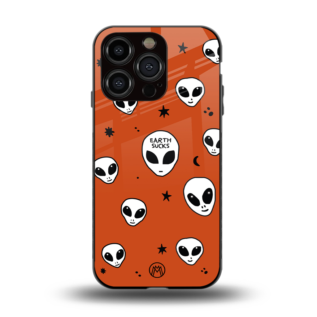 earth sucks back phone cover | glass case for iphone 13 pro