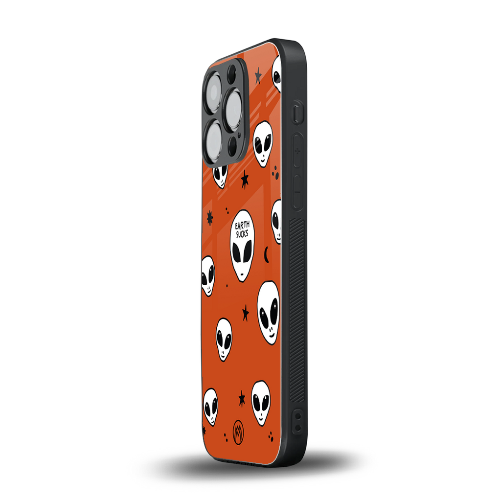 earth sucks back phone cover | glass case for iphone 13 pro