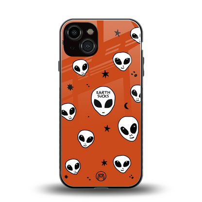earth sucks back phone cover | glass case for iphone 13
