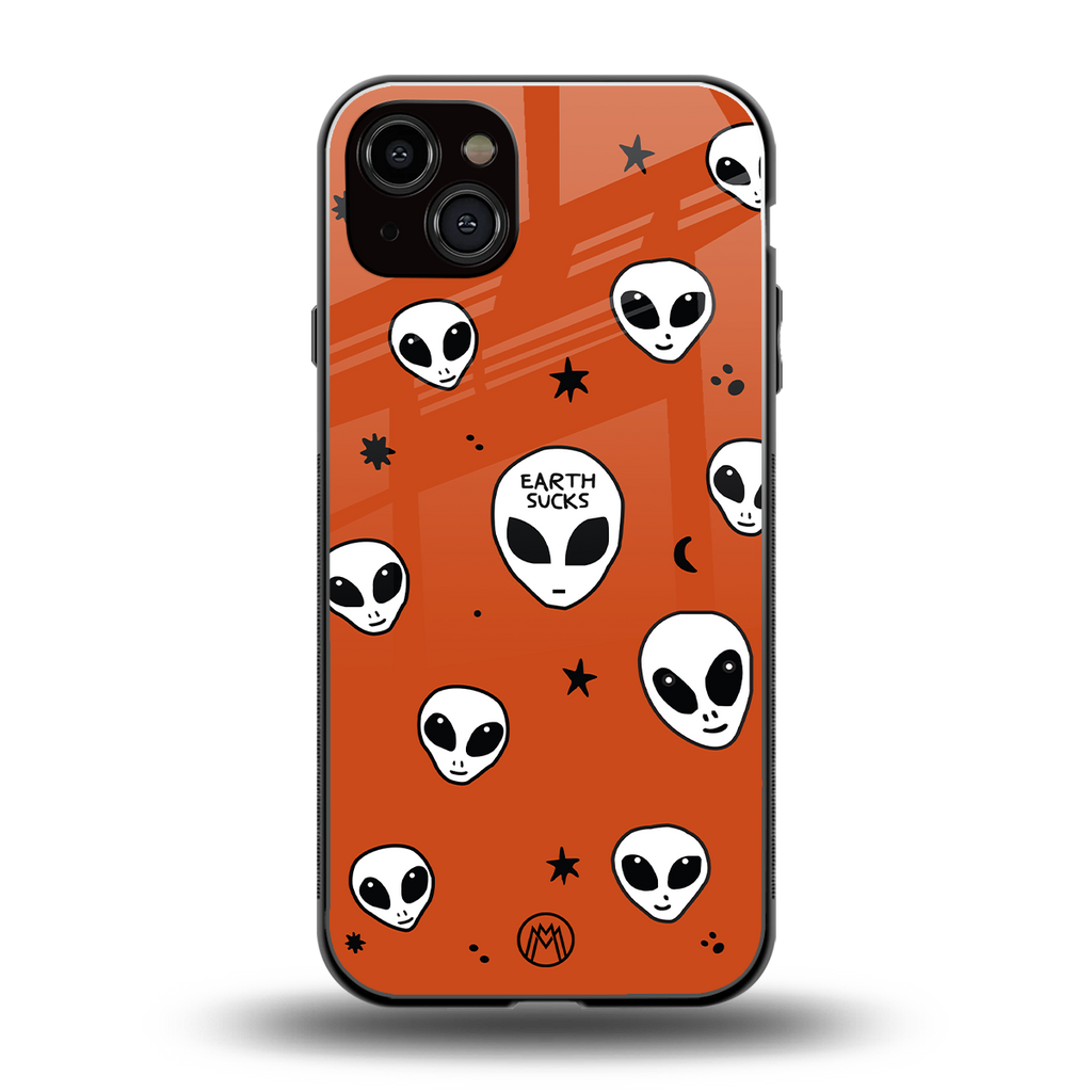 earth sucks back phone cover | glass case for iphone 15 plus