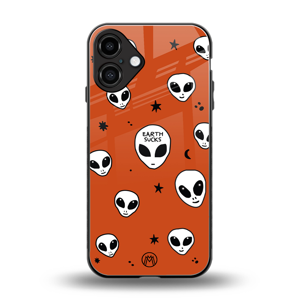 earth sucks back phone cover | glass case for iphone 16 plus