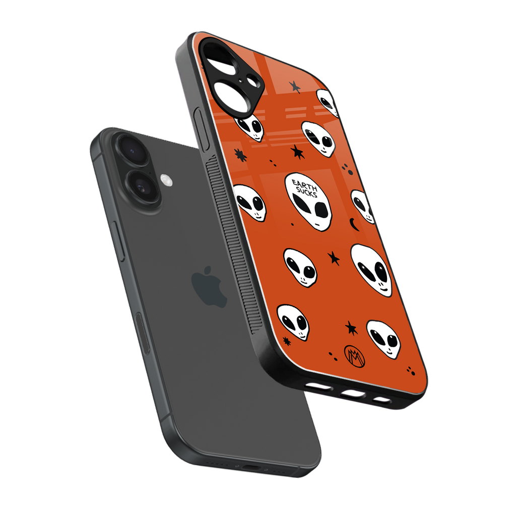 earth sucks back phone cover | glass case for iphone 16 plus