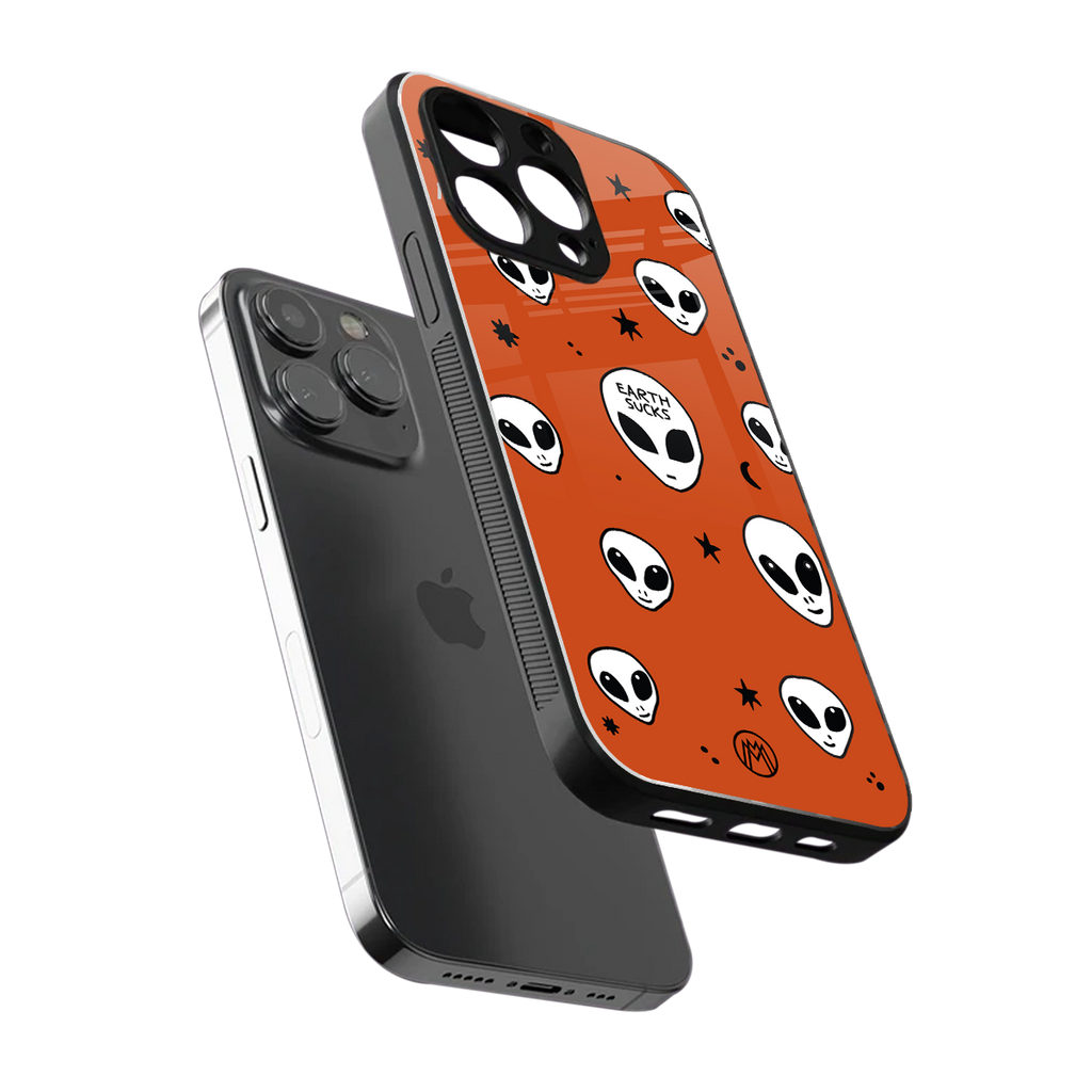 earth sucks back phone cover | glass case for iphone 16 pro max