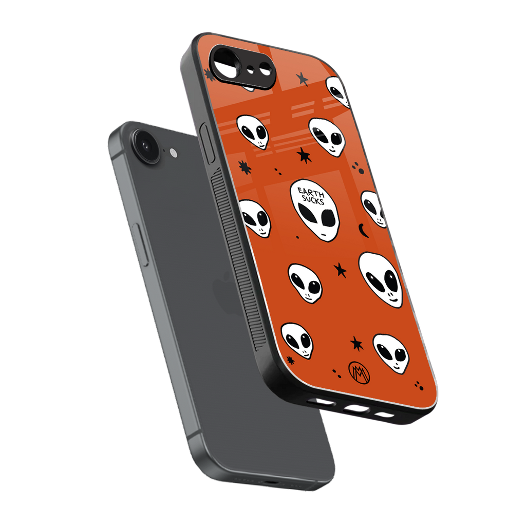 earth sucks back phone cover | glass case for iphone 16e