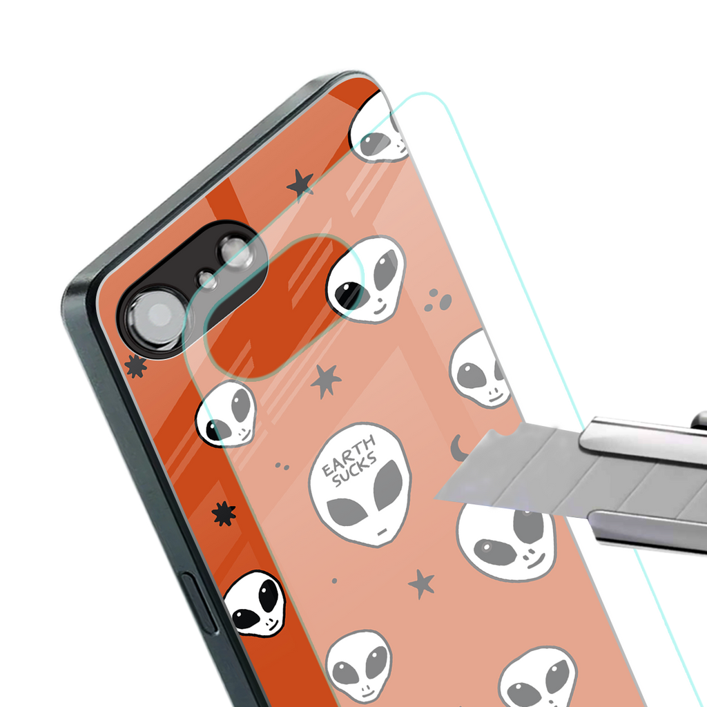 earth sucks back phone cover | glass case for iphone 16e