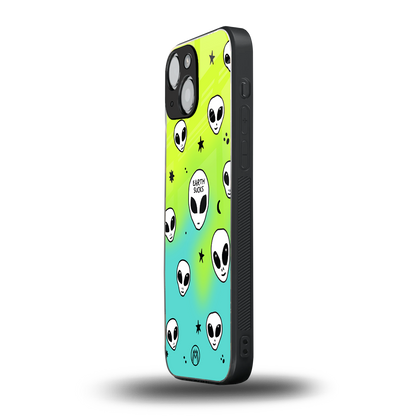 earth sucks neon edition back phone cover | glass case for iphone 13 mini